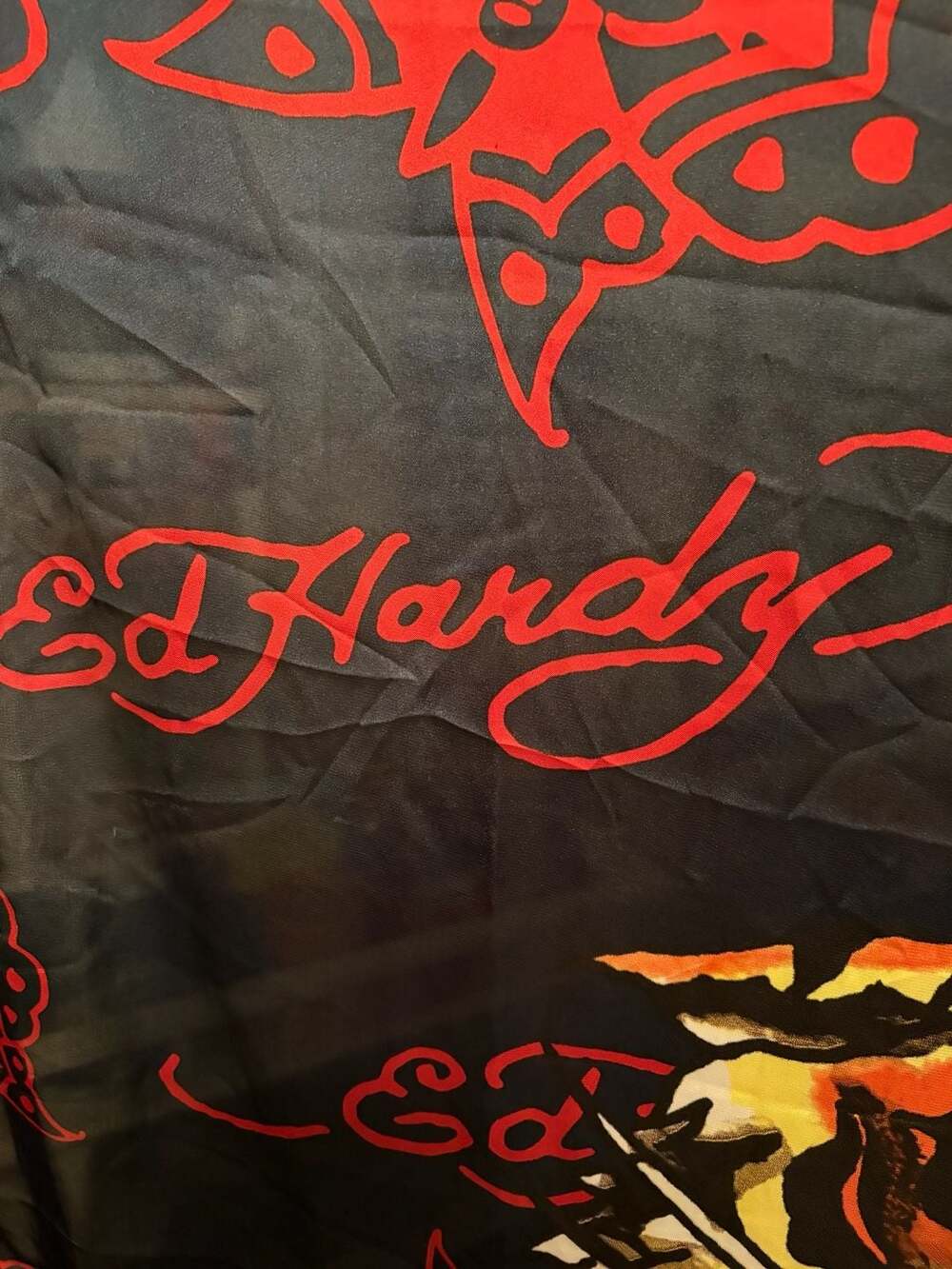 Ed Hardy Tiger Graphic Large Square Scarf O/S NWT - Picture 9 of 9